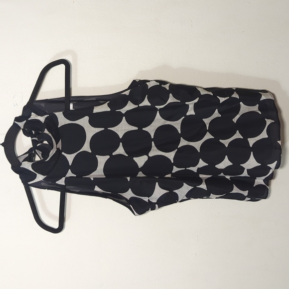 Zara Basic Cotton & Silk Blend Black and White Top Women's Size Large - Picture 1 of 5